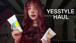 YesStyle Skincare and Makeup Haul ASMR  Tapping Whispering Scratching [upl. by Lincoln]