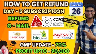 C2C Advanced Systems Refund Process  Rajputana Biodiesel IPO  Rajesh Power Services IPO  ShareX [upl. by Duong498]