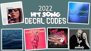 2022 HIT SONG DECAL CODES I BLOXBURG ROBLOX [upl. by Darnok]