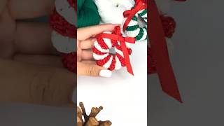 ¡Creá tu Mini Corona Navideña a Crochet 🎄✨ crochet [upl. by Civ]