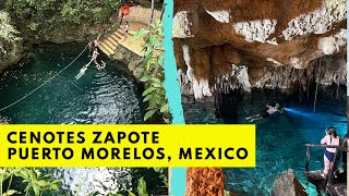 Cenotes Zapote Palmas Abuelo Cheche and Zoi Che Best cenotes in Puerto Morelos Mexico [upl. by Rufina]