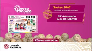 Sorteo Zodiaco No 1647 alusivo al quot65° aniversario de la CONALITEG” [upl. by Barthol]