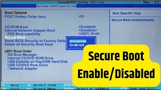 How To Enable Secure Boot Windows 10 Lenovo  Disable Secure Boot Lenovo Windows 10 11 [upl. by Nolat]