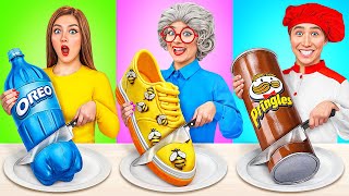 Me vs Grandma Cake vs Real Food Challenge  Funny Challenges by Multi DO [upl. by Tsan]