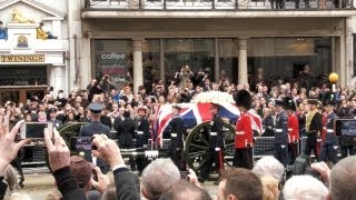 Margaret Thatchers funeral a streetlevel view [upl. by Shanney81]