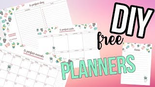 DIY Planificador mensual semanal diario y bloc de notas totalmente GRATIS — DIY FREE PLANNERS [upl. by Analla]