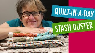 Fast and Easy Beginner Quilt  Quiltinaday Stash Buster  Free Pattern [upl. by Ysnil610]