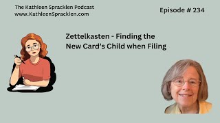 Zettelkasten  Finding the New Card’s Child when Filing [upl. by Eednac]