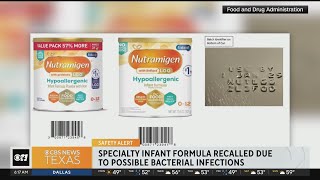 Specialty infant formula recalled [upl. by Heimlich340]