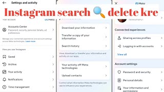 Instagram search history delete Kaise kare  How to Instagram search history delete [upl. by Karlens]