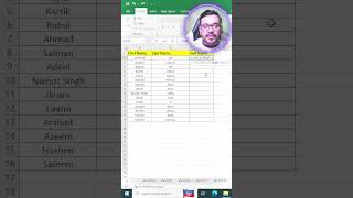 Concatenate formula in Excel  First name  Second name  Full Name  Excel Tips and Tricks [upl. by Mac]