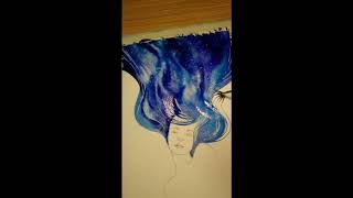 Mischtechnik Aquarell und Fineliner [upl. by Duile]