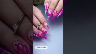 Gel na Tips … Barbie unhas nails nailart curti [upl. by Atsejam536]