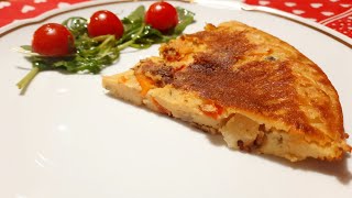 FARIFRITTATA DI VERDURE AVANZATE  cotta in padella vegan easyrecipe glutenfree [upl. by Warden753]