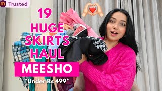 19 HUGE Meesho skirts Try on Haul 😍 under Rs 500  Ep  6 Meesho series  Isha Vinod Jain [upl. by Richardson]