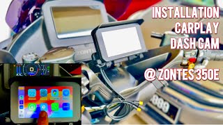 Zontes 350E  Install Carplay Dash Cam  Part 2 [upl. by Nesyla]