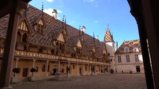 The HôtelDieu Hospice in the town of Beaune is an icon of the Burgundy region [upl. by Nobile487]