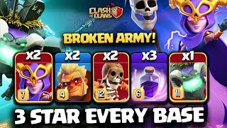 EFFORTLESS 3 Starred Every Base FIREBALL WITCH GOLEM IS DOMINATING TH16  Best Ground Strategy coc [upl. by Joash]