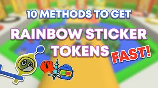 10 EASY WAYS TO GET RAINBOW STICKER TOKENS  Bee Swarm Simulator [upl. by Nekcerb]