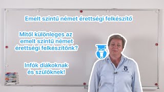 Emelt szintű német érettségi felkészítő kurzus bemutató [upl. by Nabalas204]