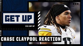 Reacting to Chase Claypool celebrating a 1st down on the Steelers final drive  Get Up [upl. by Eilyr]