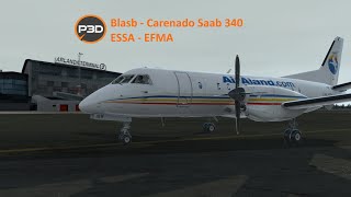 Carenado Saab 340  Prepar3d V54  ESSA to EFMA [upl. by Lang]