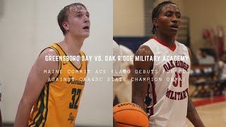 Maine commit Ace Flagg debuts for Greensboro Day vs Oak Ridge Military Academy Full highlights [upl. by Cornall]