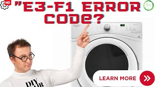 quotE3F1 Error Code Simple Fixes for Your NonDraining Whirlpool Duet Washerquot [upl. by Amorita]