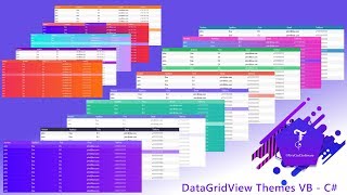 DataGridView Themes VB  C  FiveCodMaterialDesign [upl. by Rudolf]