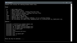 HostsEdit  Command line utility for editing Windows HOSTS file [upl. by Prakash]