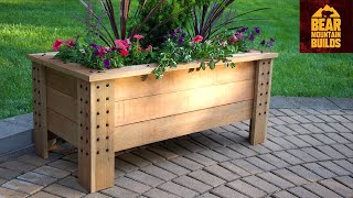 Simple Modern CedarTone Planter Box  FREE PLANS [upl. by Sibilla]