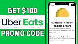 How To Get 100 Uber Eats Promo Code 2024 NEW PROMO CODES [upl. by Ahsasal59]