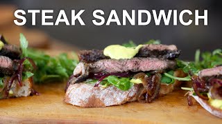 The Perfect Steak Sandwich Recipe  Its Forkin Delicious [upl. by Mcguire502]