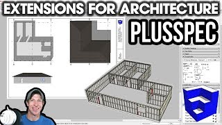 SketchUp Extensions FOR ARCHITECTURE  PlusSpec  Smart Drawings in SketchUp [upl. by Olrac]