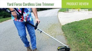 Yard Force Cordless 120 V Line Trimmer Review  The Gardening Products Review [upl. by Jain181]