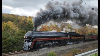 Norfolk and Western 611 Steam on the Mountain Sub Oct 2023 [upl. by Dlanger]