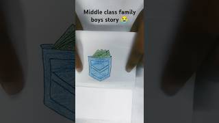 Middle Class Boy A Sad Story shorts youtubeshorts FarjanaDrawingAcademy [upl. by Chiaki357]