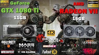 AMD Radeon VII vs GeForce GTX 1080 Ti  Tested in 11 games in 1080p 1440p and 4K  i79700K 36GHz [upl. by Nitneuq200]