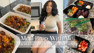 MEAL PREP W ME  Pescatarian and Vegetarian Friendly Recipes  High Protein Snack Boxes [upl. by Kile]