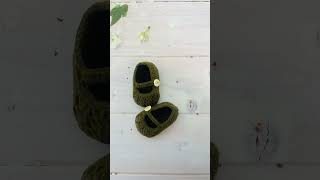 Easy crochet baby bootiepatik yapimicrochet tutorial for kids [upl. by Hteb]