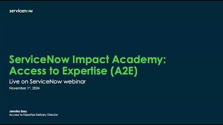 ServiceNow Impact Academy Accelerate Your Success with Impact’s Access to Expertise [upl. by Zedekiah]