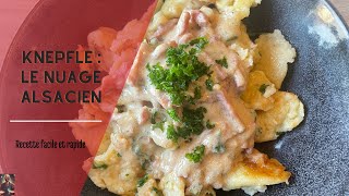 Knepfle  Le nuage Alsacien recette rapide et gourmande [upl. by Ainadi483]