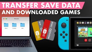 Save Data Transfer To New microSD Card Digital Games Too  Nintendo Switch [upl. by Ahseinad]