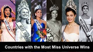 Countries with the Most Miss Universe Wins A Global Celebration of Beauty and Pride [upl. by Piks]