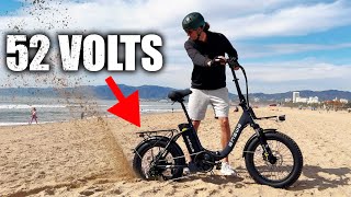 The CHEAPEST Powerful 52 Volt Folding Ebike  Engwe L20 20 Review [upl. by Julissa]