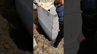 Installation of rural septic tank containers [upl. by Ekram]