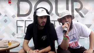 Caballero et Lomepal  Interview  Dour Festival 2015 [upl. by Ozzie36]