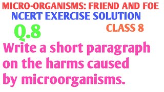 Write a short paragraph on the harms caused by microorganisms  Microorganisms friend and foe [upl. by Bracci548]