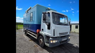 2004 53 IVECOFORD 150E21 4x2 Lorry POLICE MOBILE OFFICE COMMAND UNIT DE MOUNTABLE OFFICE [upl. by Sutniuq]