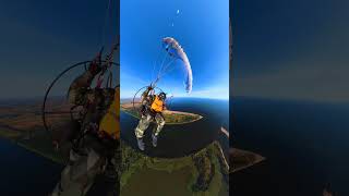 Ujście Wisły do Bałtyku 🪂🇵🇱🪂paramotor paragliding ppg polska morzebałtyckie insta360 [upl. by Justine]